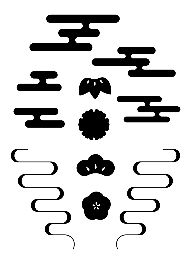 【印刷用高解像度】和風素材集