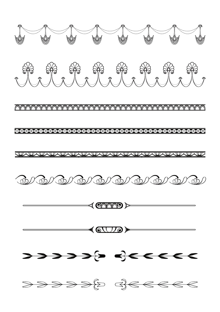 【印刷用高解像度】クラシカル × モダン ヨーロピアンフレーム&単体素材セット(20点)