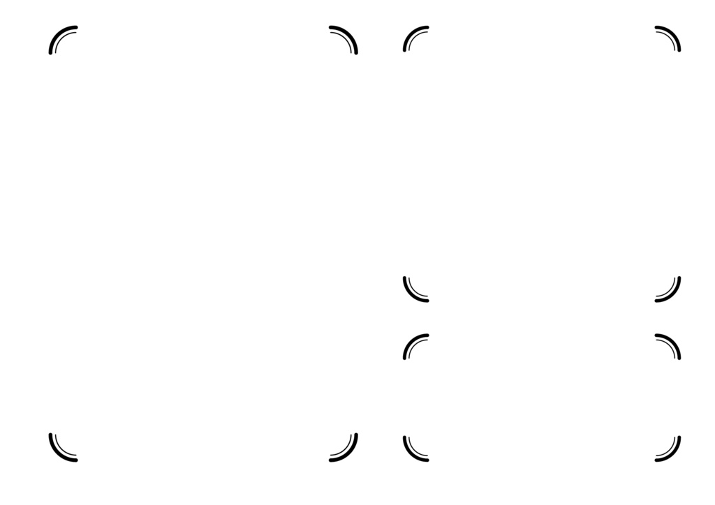 【印刷用高解像度】統一感のある紙面を作る・丸い雰囲気のシンプルな枠素材集