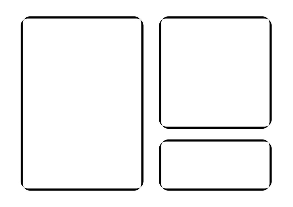 【印刷用高解像度】統一感のある紙面を作る・丸い雰囲気のシンプルな枠素材集