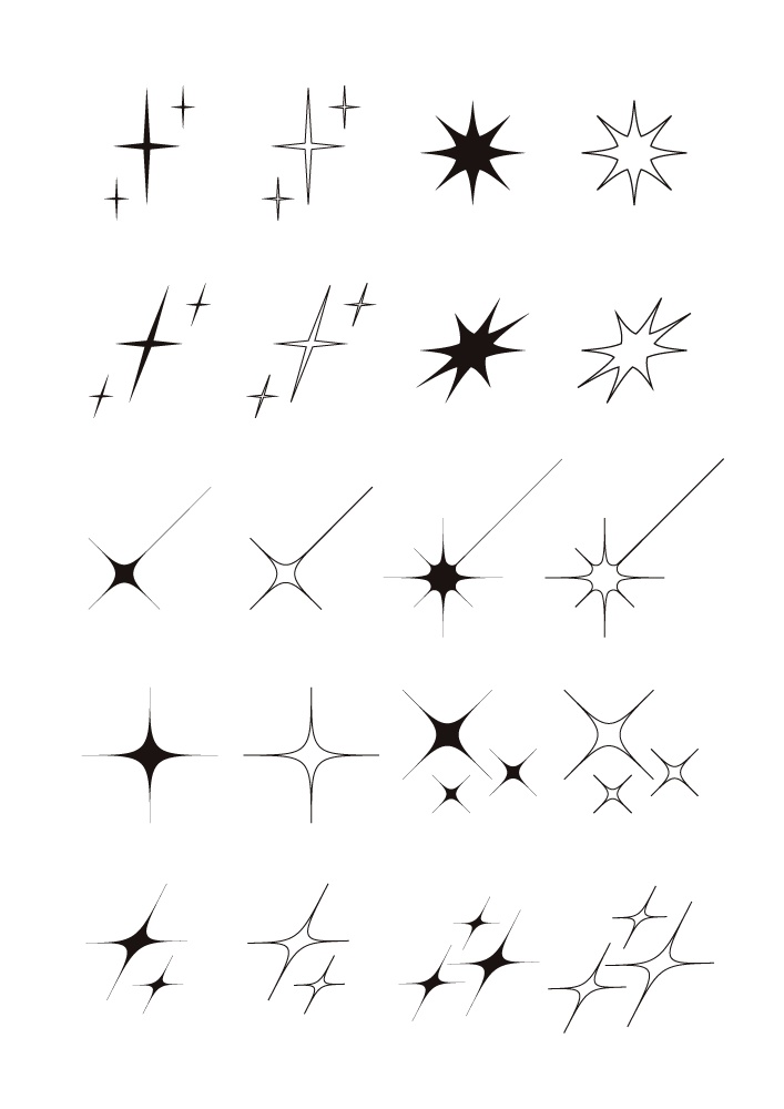 【印刷用高解像度】キラキラ素材集