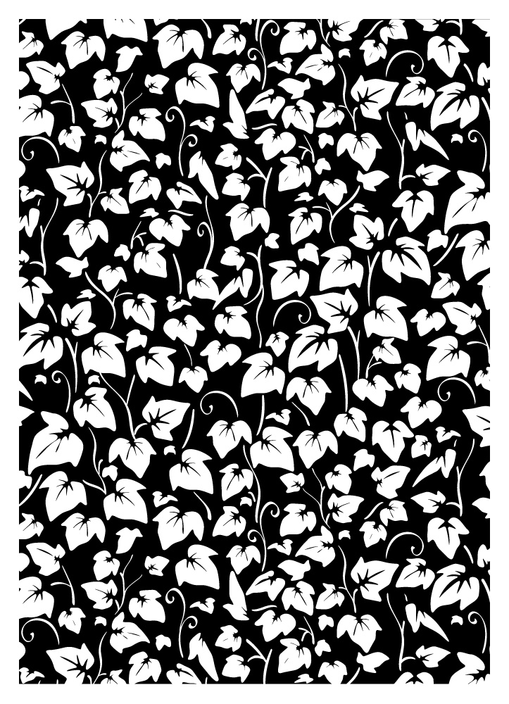 【印刷用高解像度】総柄フレームセットvol.1 ブドウ/ツタ/イチゴ/さくらんぼ