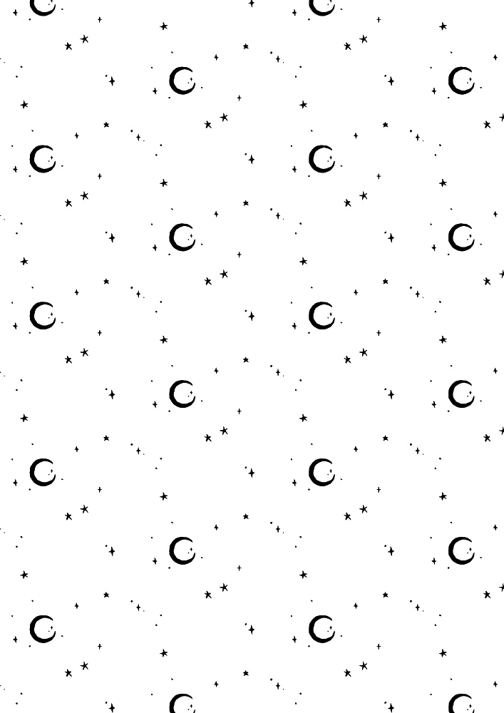 【印刷用高解像度】総柄フレームセットvol.2 十二星座/月/天の川/ボーダー