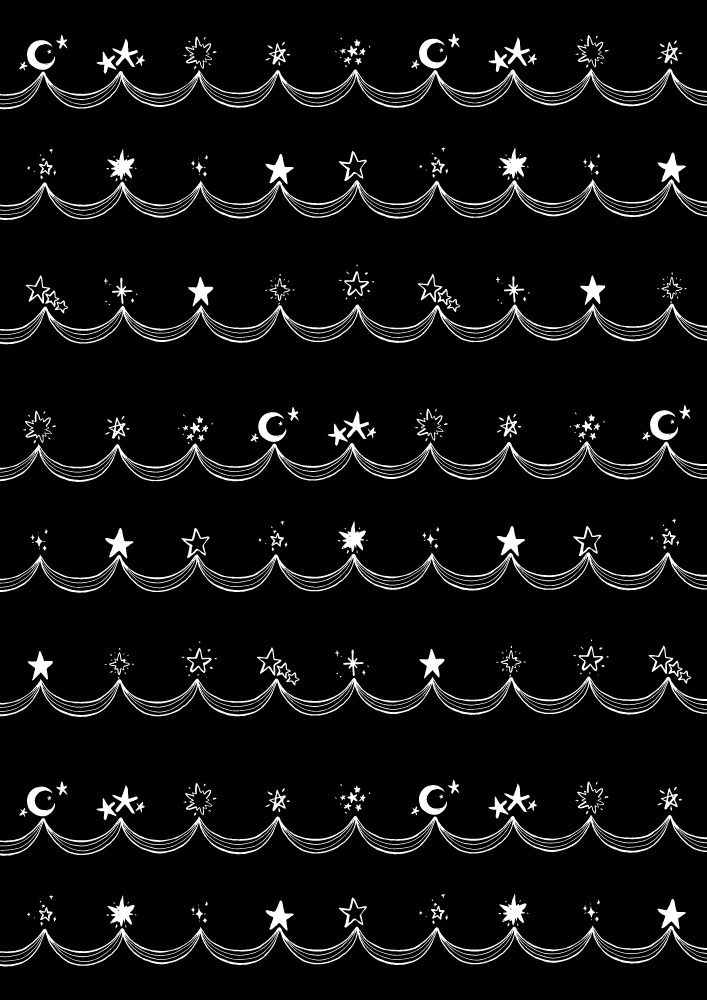 【印刷用高解像度】総柄フレームセットvol.2 十二星座/月/天の川/ボーダー