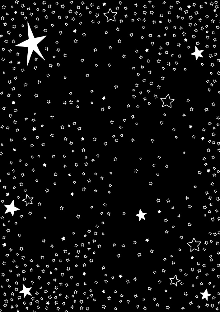 【印刷用高解像度】総柄フレームセットvol.2 十二星座/月/天の川/ボーダー