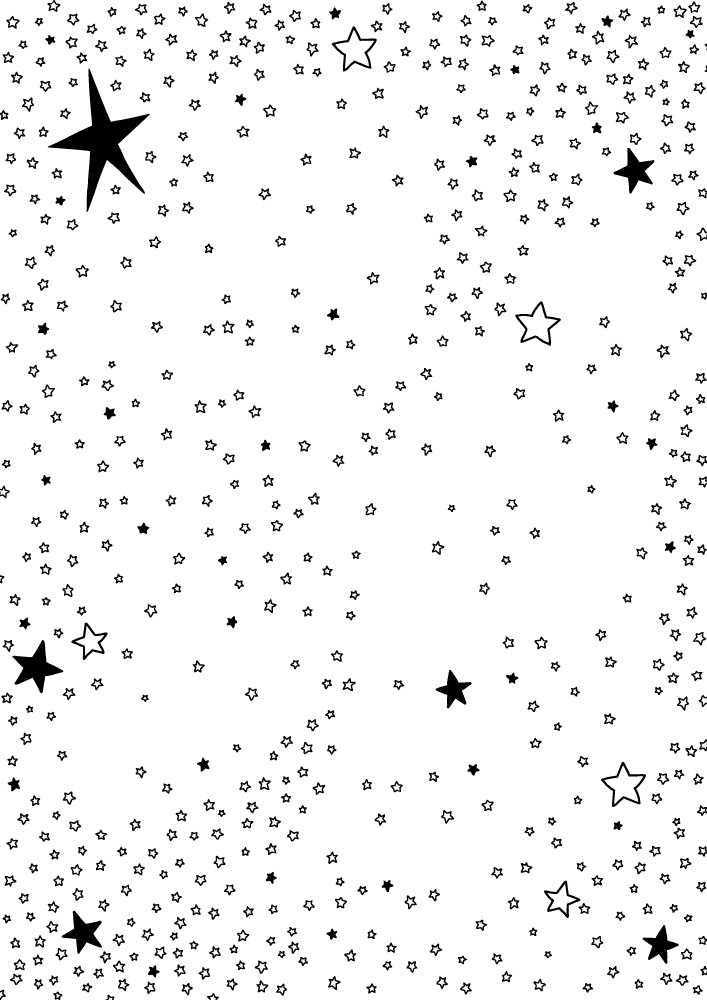 【印刷用高解像度】総柄フレームセットvol.2 十二星座/月/天の川/ボーダー