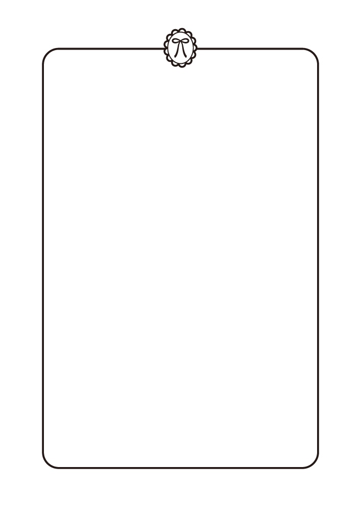 【印刷用高解像度】リボンのシンプルな枠素材集