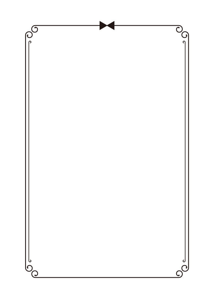 【印刷用高解像度】リボンのシンプルな枠素材集