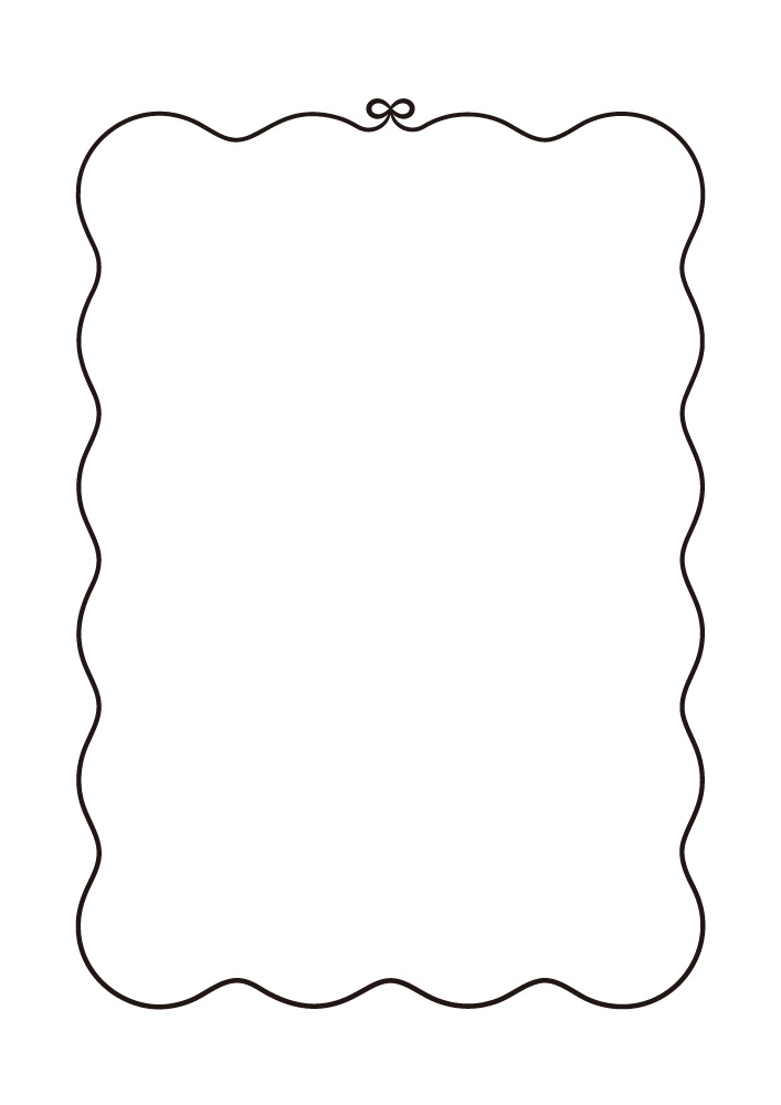 【印刷用高解像度】リボンのシンプルな枠素材集