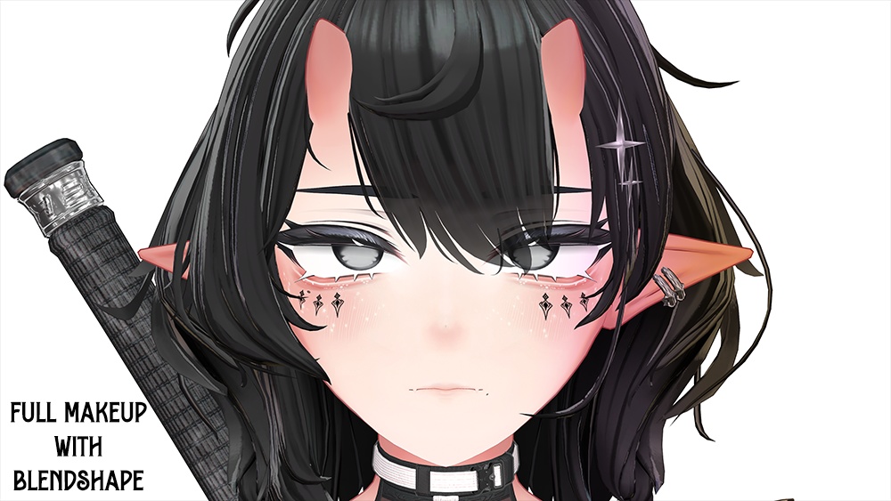 『Makeup, Eye texture, Freckles, Face Blendshape』 『Uruki-ウルキ』