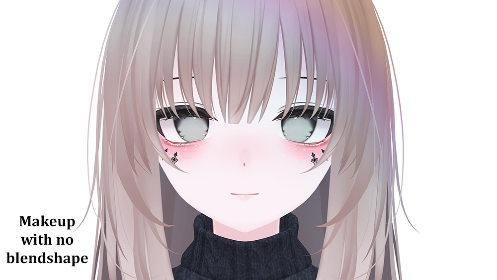 『Makeup, Eye texture, Freckles, Face Blendshape』 『Nagi』
