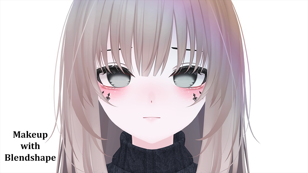 『Makeup, Eye texture, Freckles, Face Blendshape』 『Nagi』
