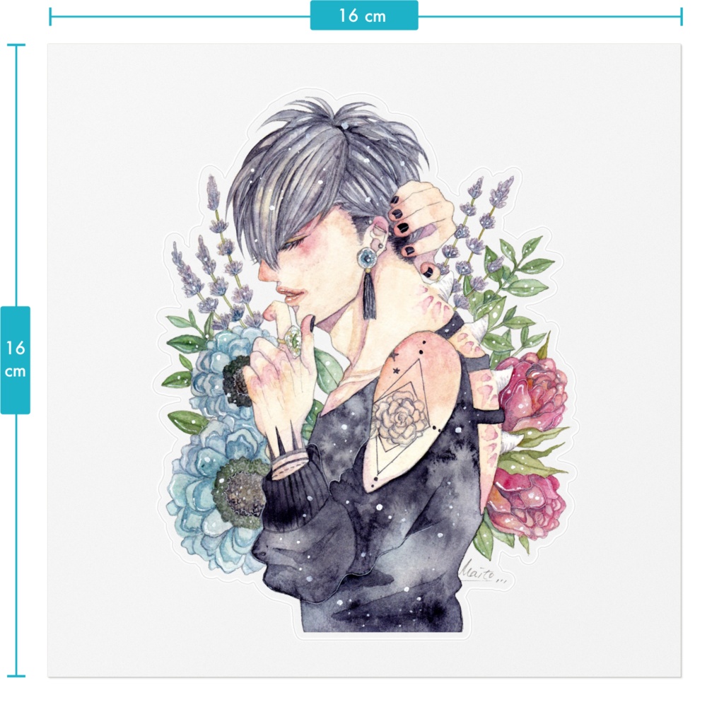 「纏う」ステッカー