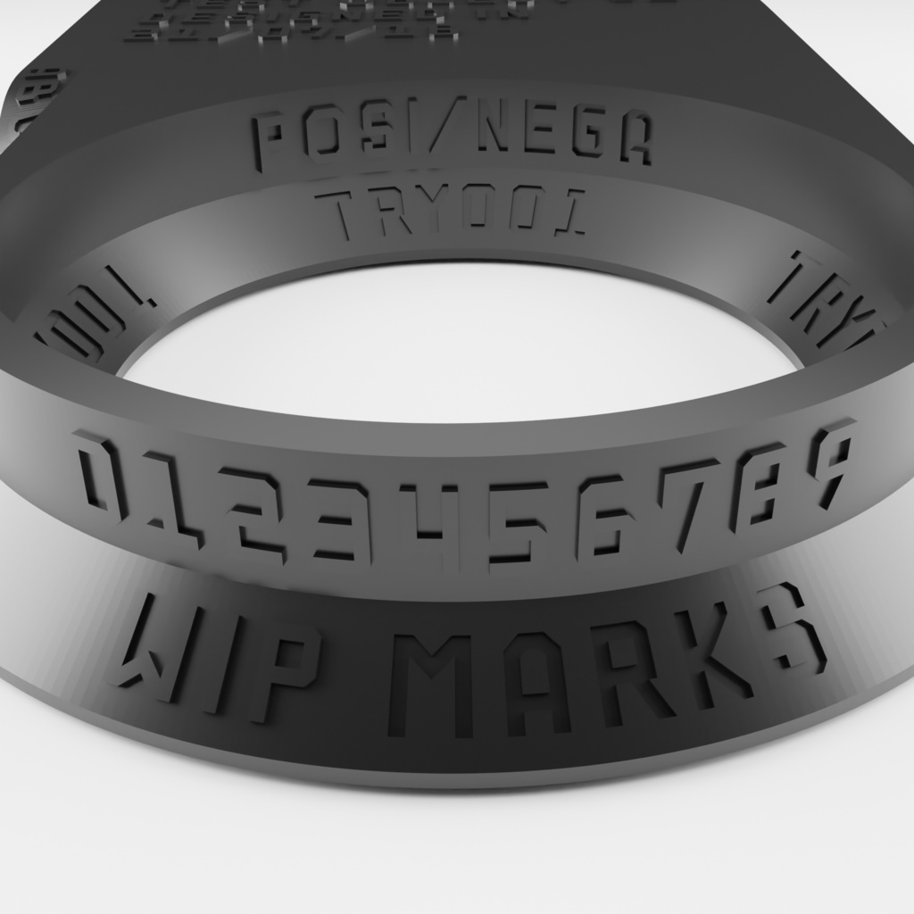 WIP MARKS | 試作品個体識別用フォント