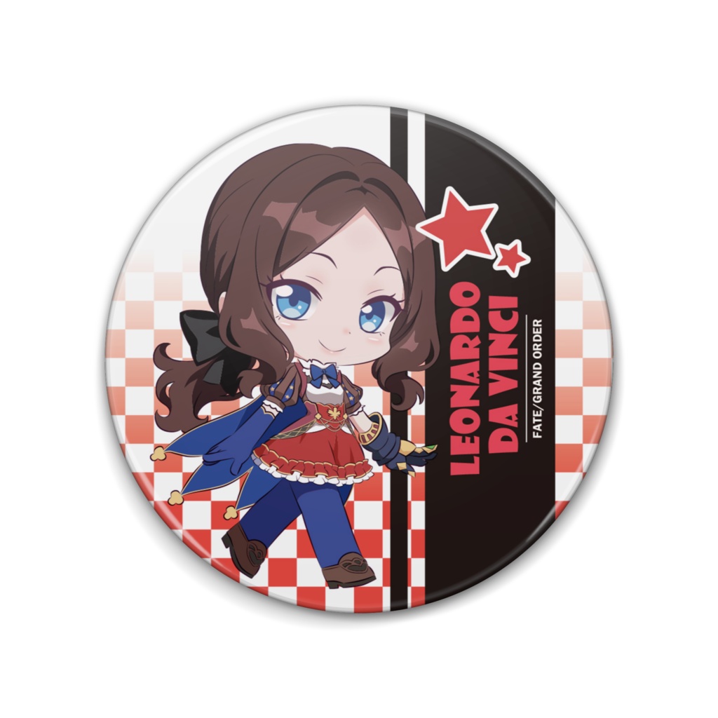 FGO缶バッジ　レオナルドダヴィンチ（チビキャラ）