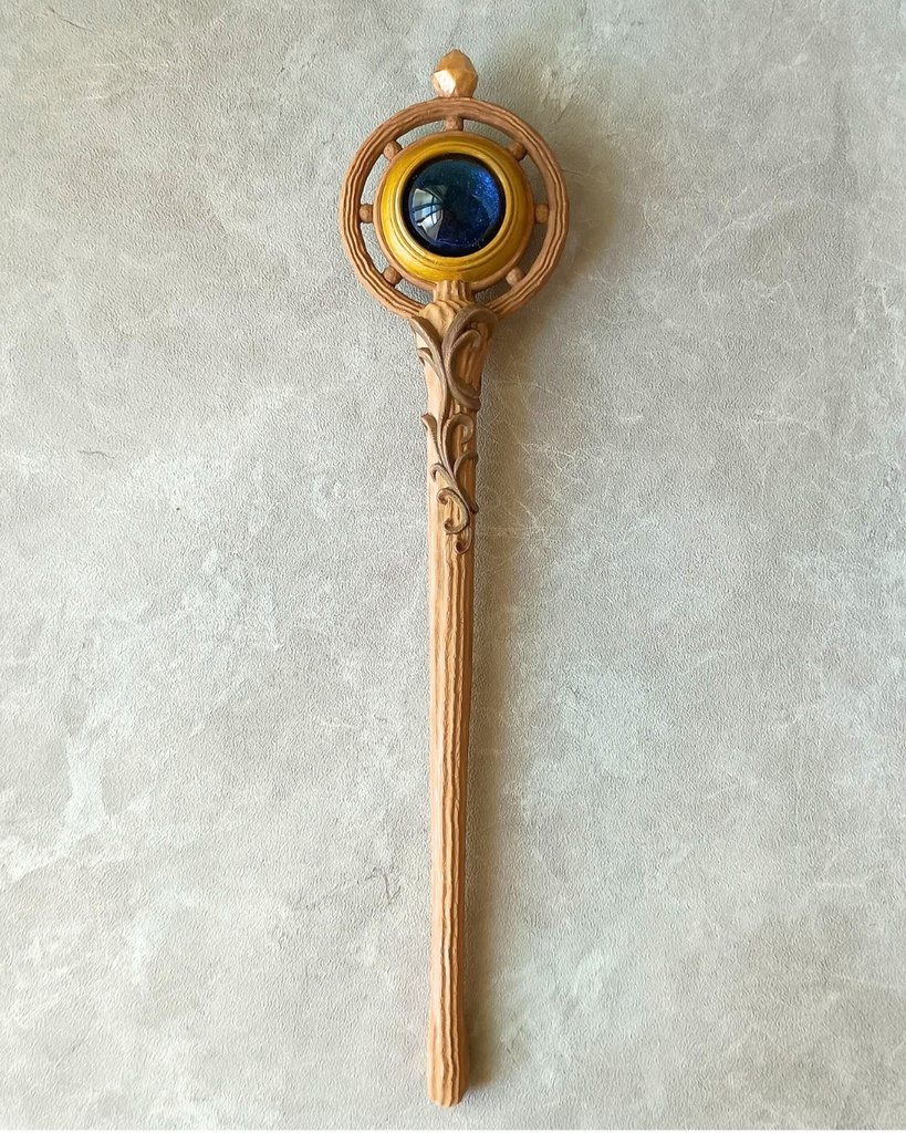 約28cm！✨色が変わる大きな魔石の魔法の杖【はじまりの杖（大）】