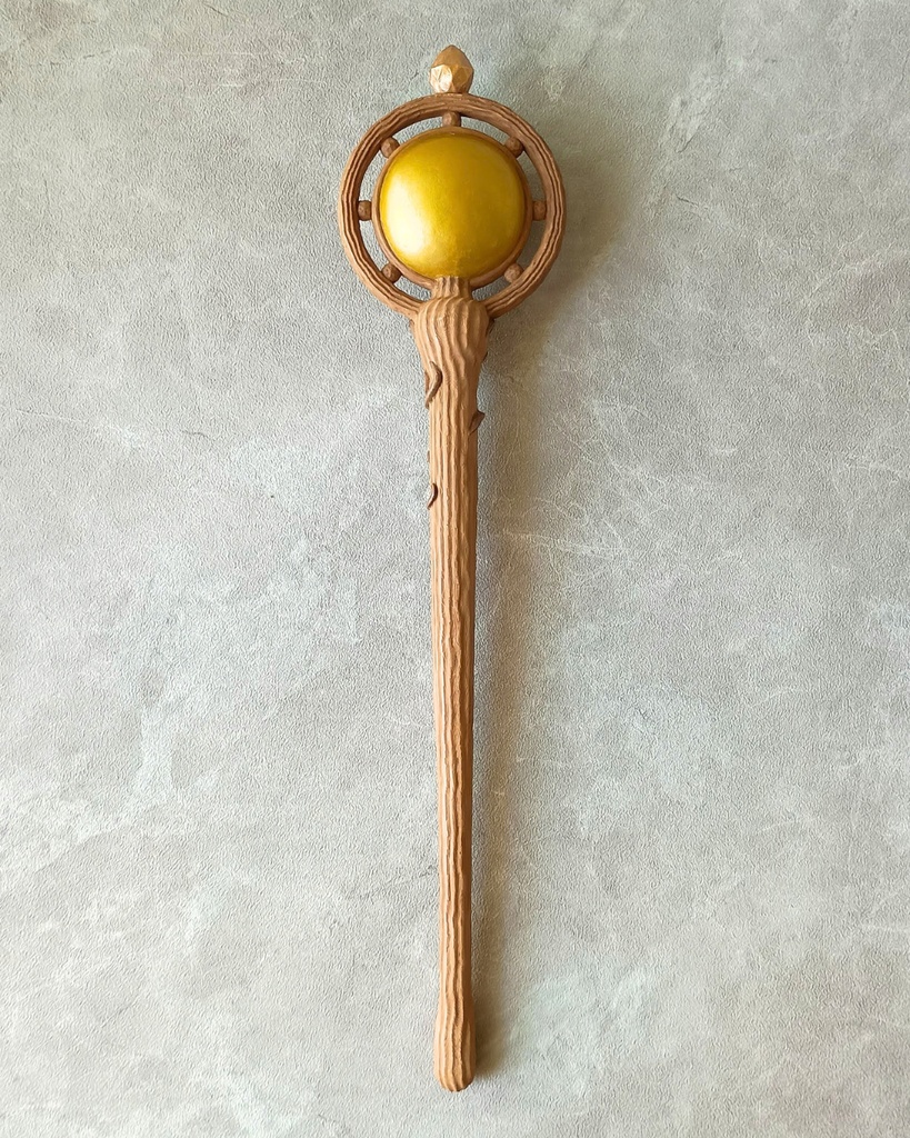 約28cm！✨色が変わる大きな魔石の魔法の杖【はじまりの杖（大）】