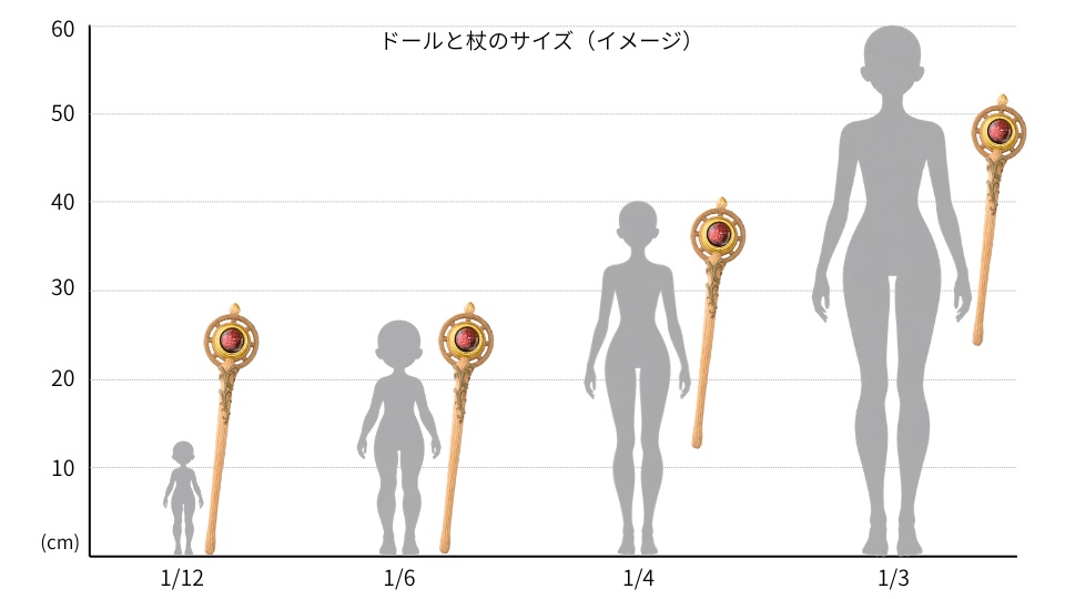 約28cm！✨色が変わる大きな魔石の魔法の杖【はじまりの杖（大）】