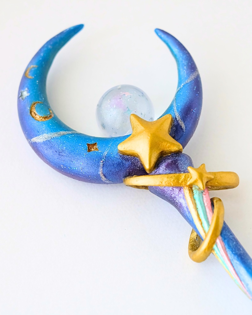 キラキラ魔法少女系🌙月明かりで穢れを浄化する魔法の杖【三日月の杖】