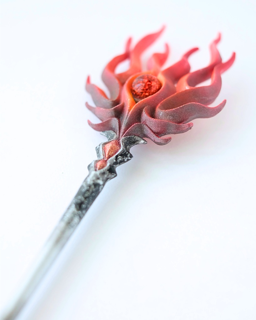 闘志みなぎる🔥燃えるような炎属性の魔法の杖【炎の杖】