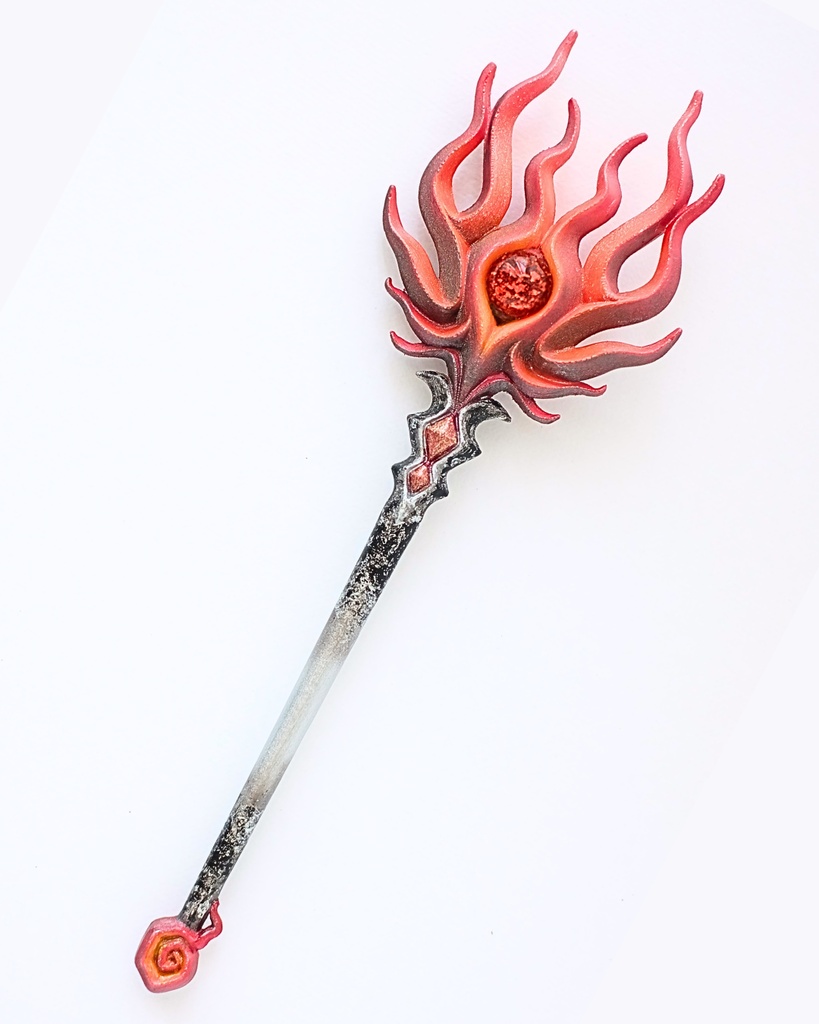 闘志みなぎる🔥燃えるような炎属性の魔法の杖【炎の杖】