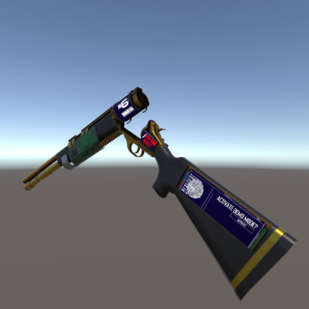 ディスプレイ付きリボルバーショットガン