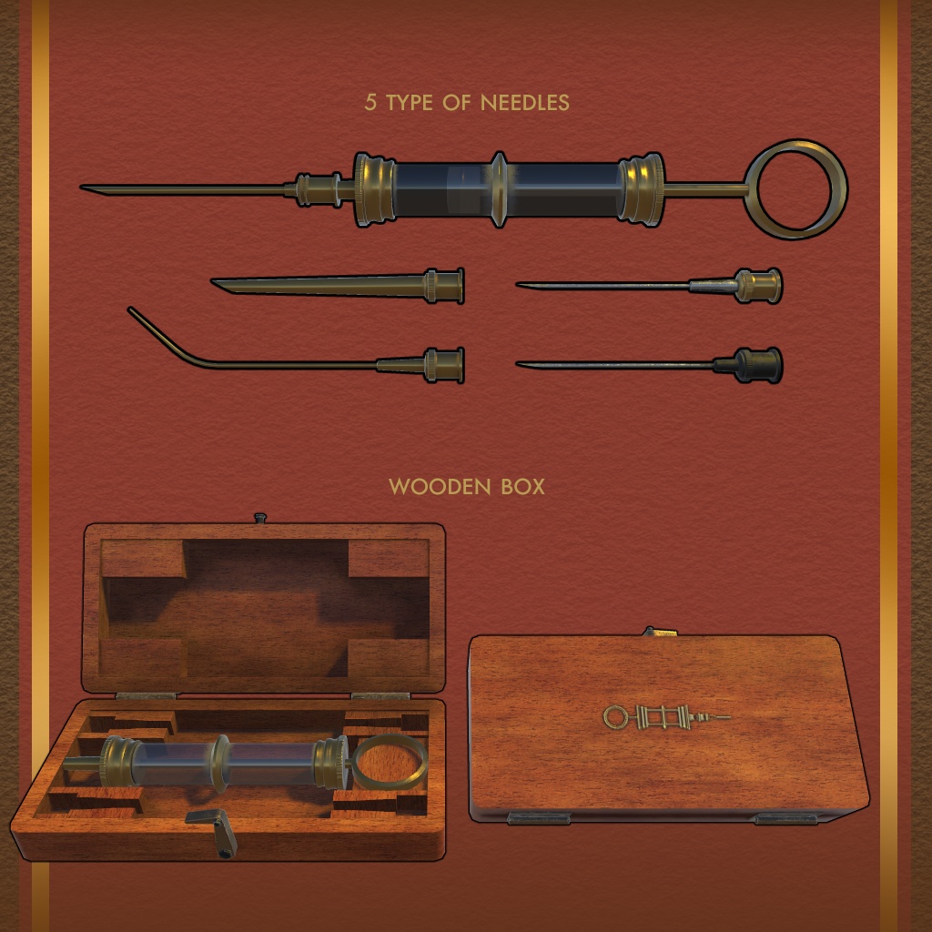 Syringe 1890 レトロスタイル注射器