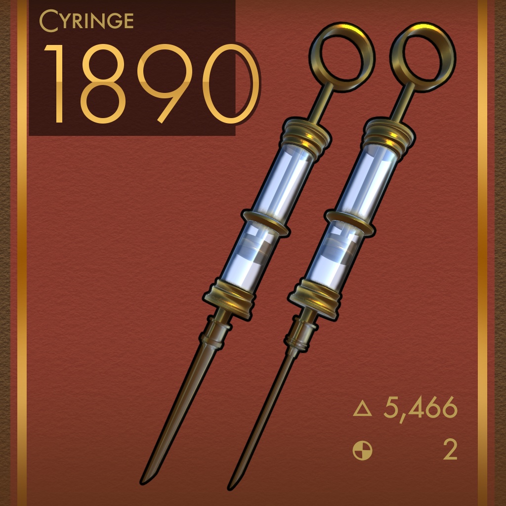 Syringe 1890 レトロスタイル注射器