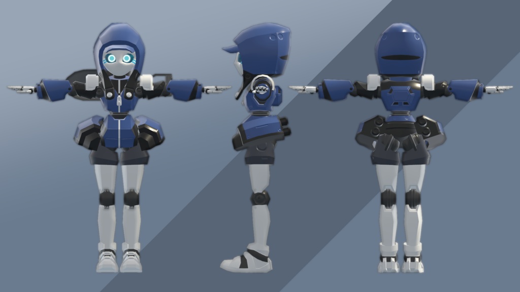 【VRChat想定】HoodedShovel フーデッドショベル