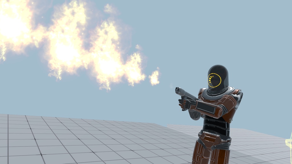 【VRChat想定】Flame Thrower FC-01 火炎放射器
