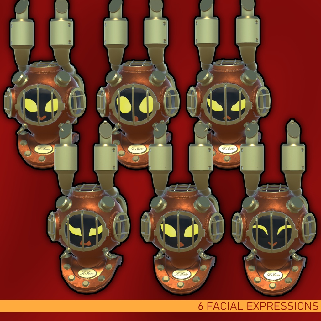 【VRChat想定】Diving Suit K.Foster 潜水服 K.Foster