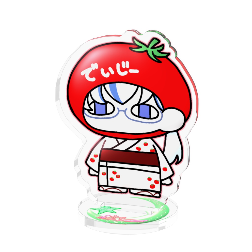 【でいじー師匠】ミニアクリルフィギュア(ジト目・トマトダヨー)