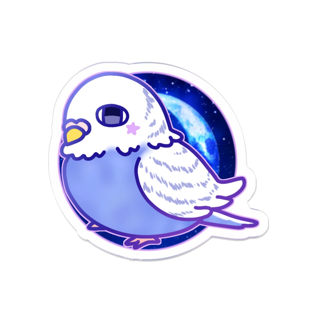 【でいじー師匠】アクリルバッジ(セキセイインコ)