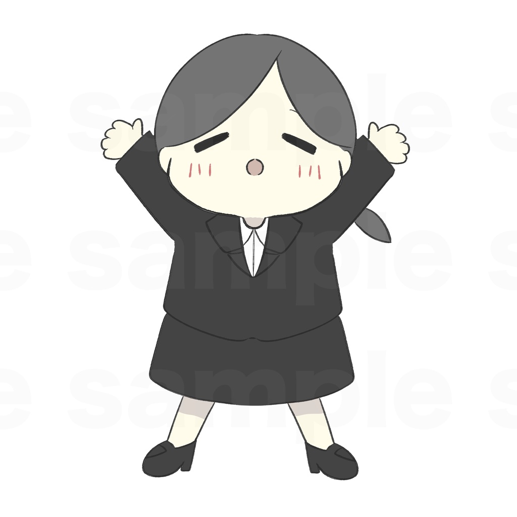 「やる気に満ち溢れてる社会人」 （背景透明化済み） 素材