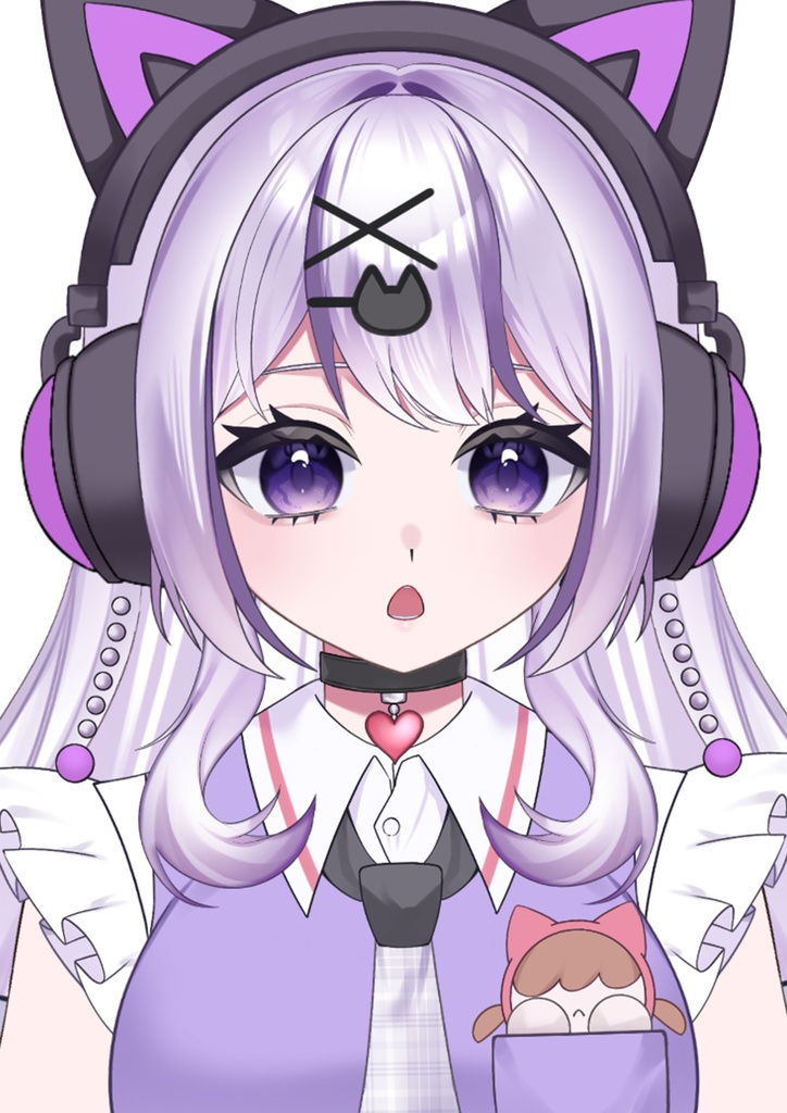 中学生VTuber「猫音ゆち」A4クリアファイル2枚セット(新旧モデル)