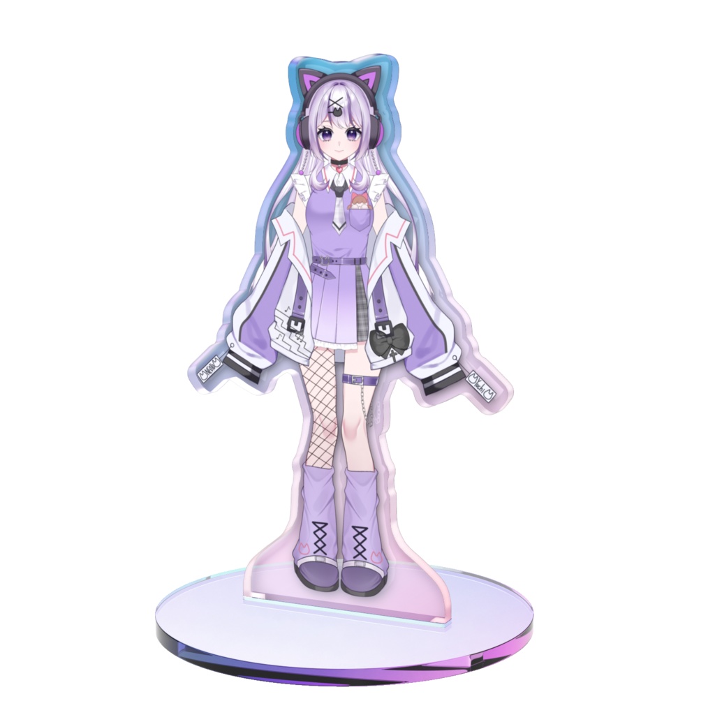 中学生VTuber「猫音ゆち」オーロラアクリルスタンド(新旧モデル)
