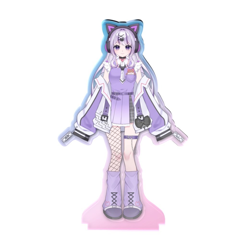 中学生VTuber「猫音ゆち」オーロラアクリルスタンド(新旧モデル)