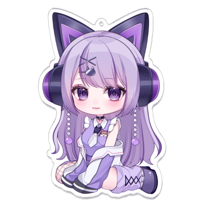 中学生VTuber「猫音ゆち」アクリルキーホルダー(新旧モデル)