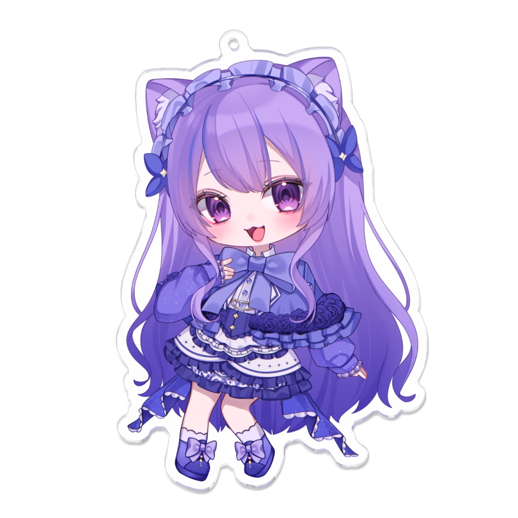 中学生VTuber｢猫音ゆち｣アクリルキーホルダー(新旧モデル)