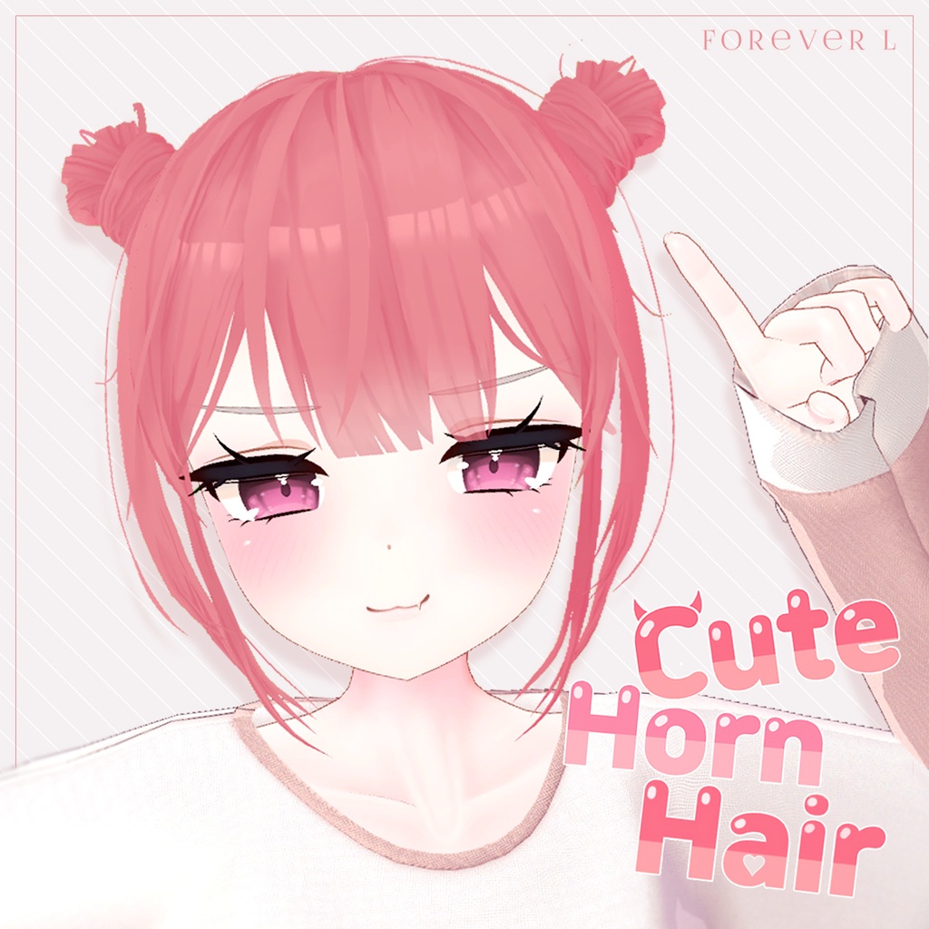 [PB] Cute Horn hair / かわいい角形ヘア (for Maya / 舞夜)