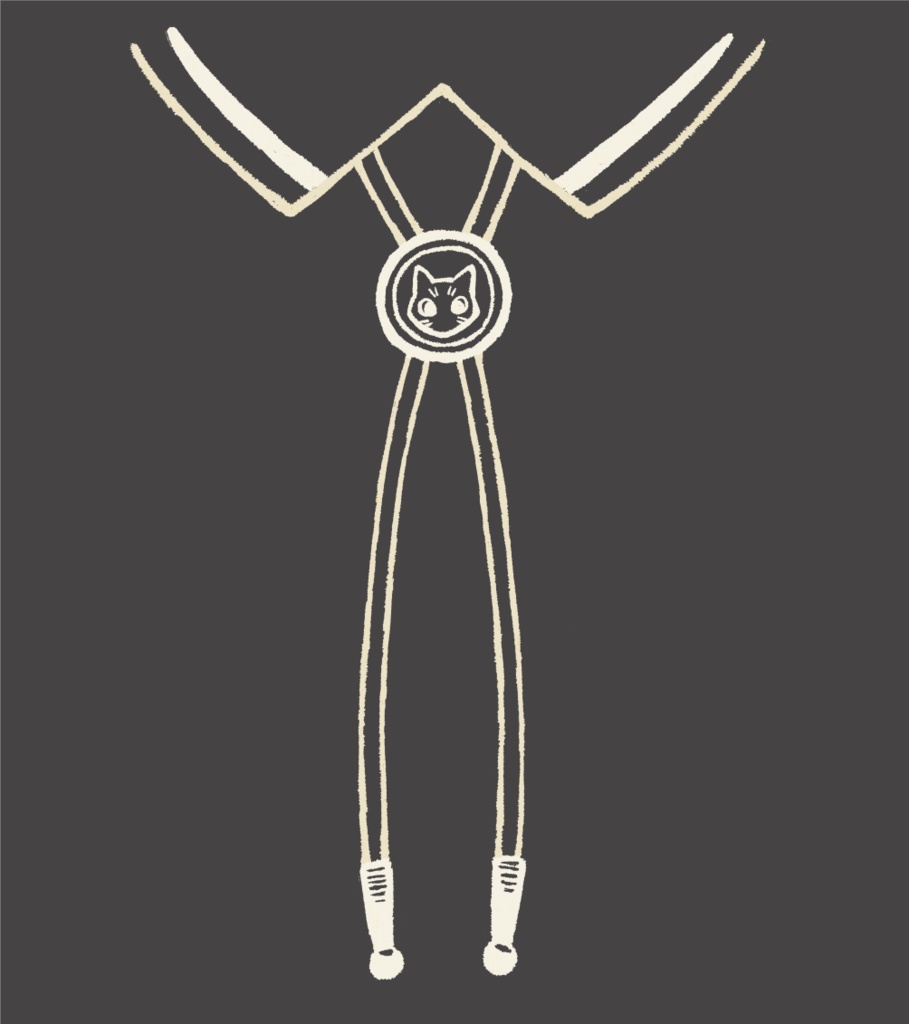 NEKO DAISUKI「NEKOのループタイ風Tシャツ」