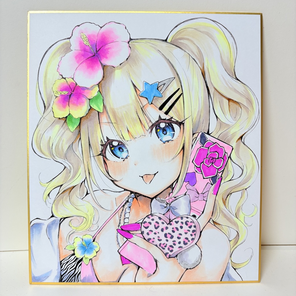直筆色紙「平成ギャルちゃん」