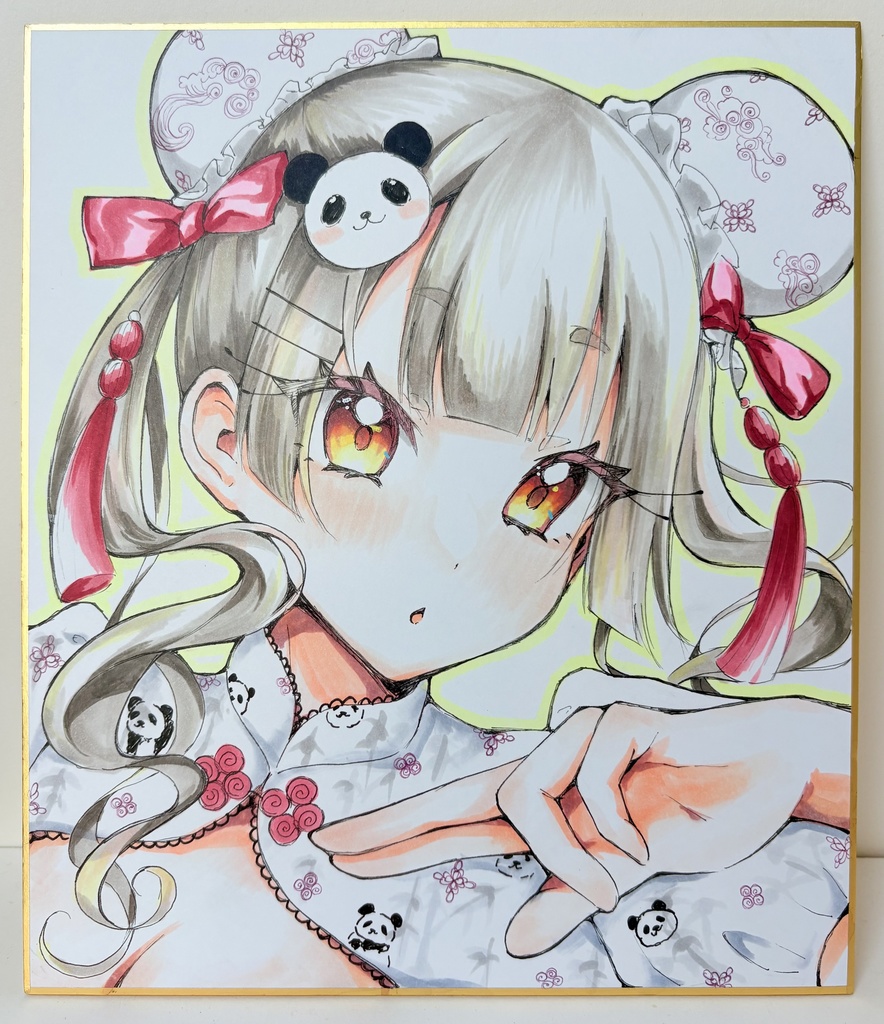 直筆色紙｢チャイパンダ｣
