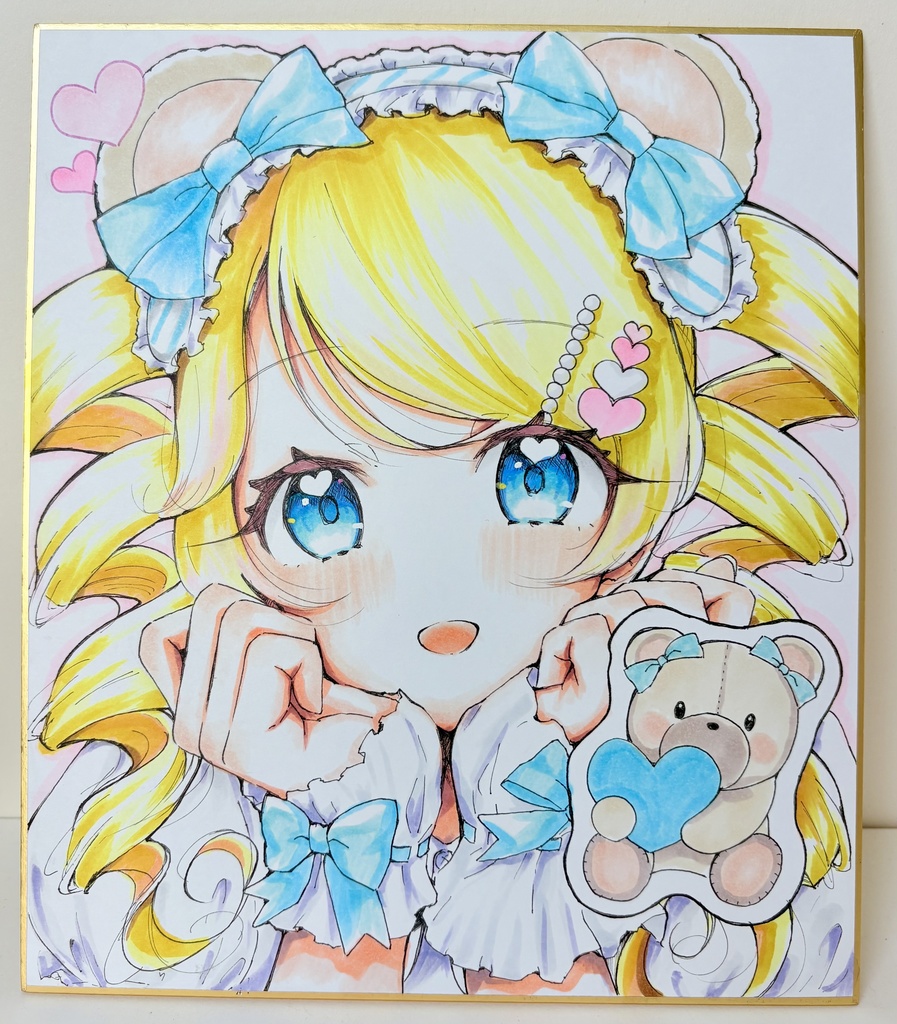 直筆色紙｢ロリータくまちゃん｣