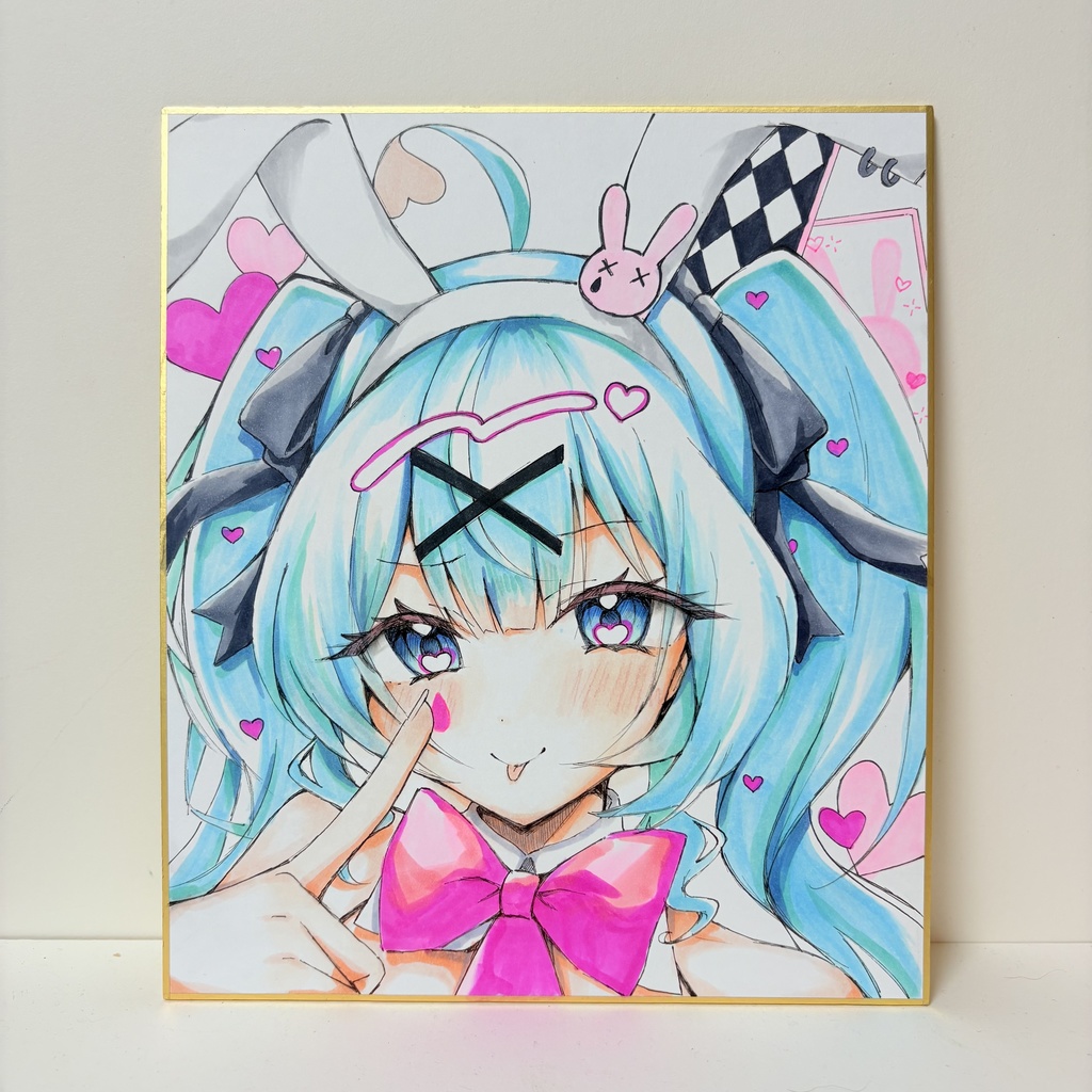 直筆色紙「ラビットホール」