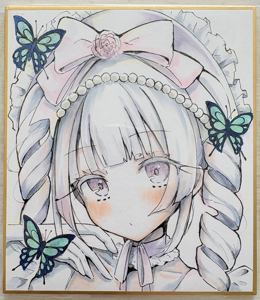 直筆色紙S 「白薔薇姫」