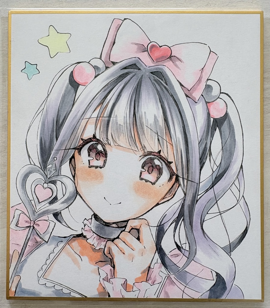 直筆色紙S 「ピンクの魔法」