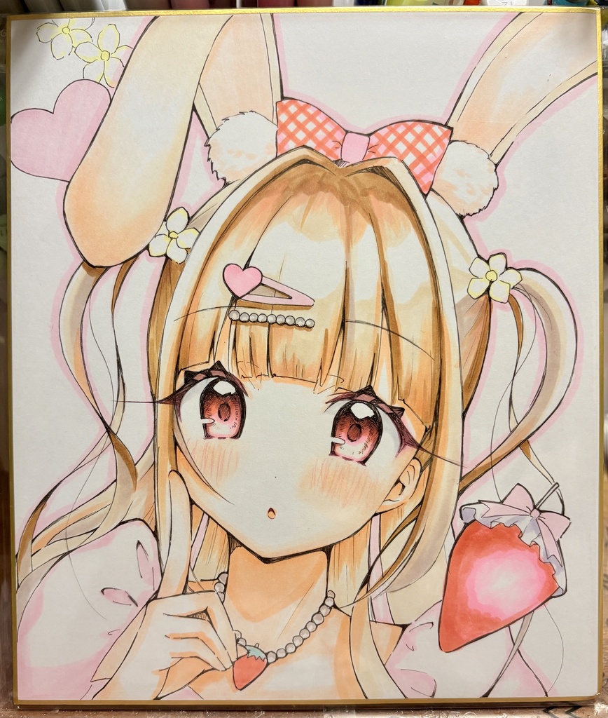 直筆色紙M「いちご🍓⟡.*」