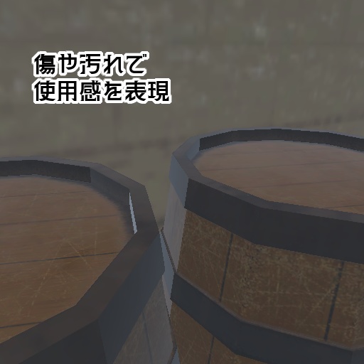 【3Dモデル】古びた砦の家具セット