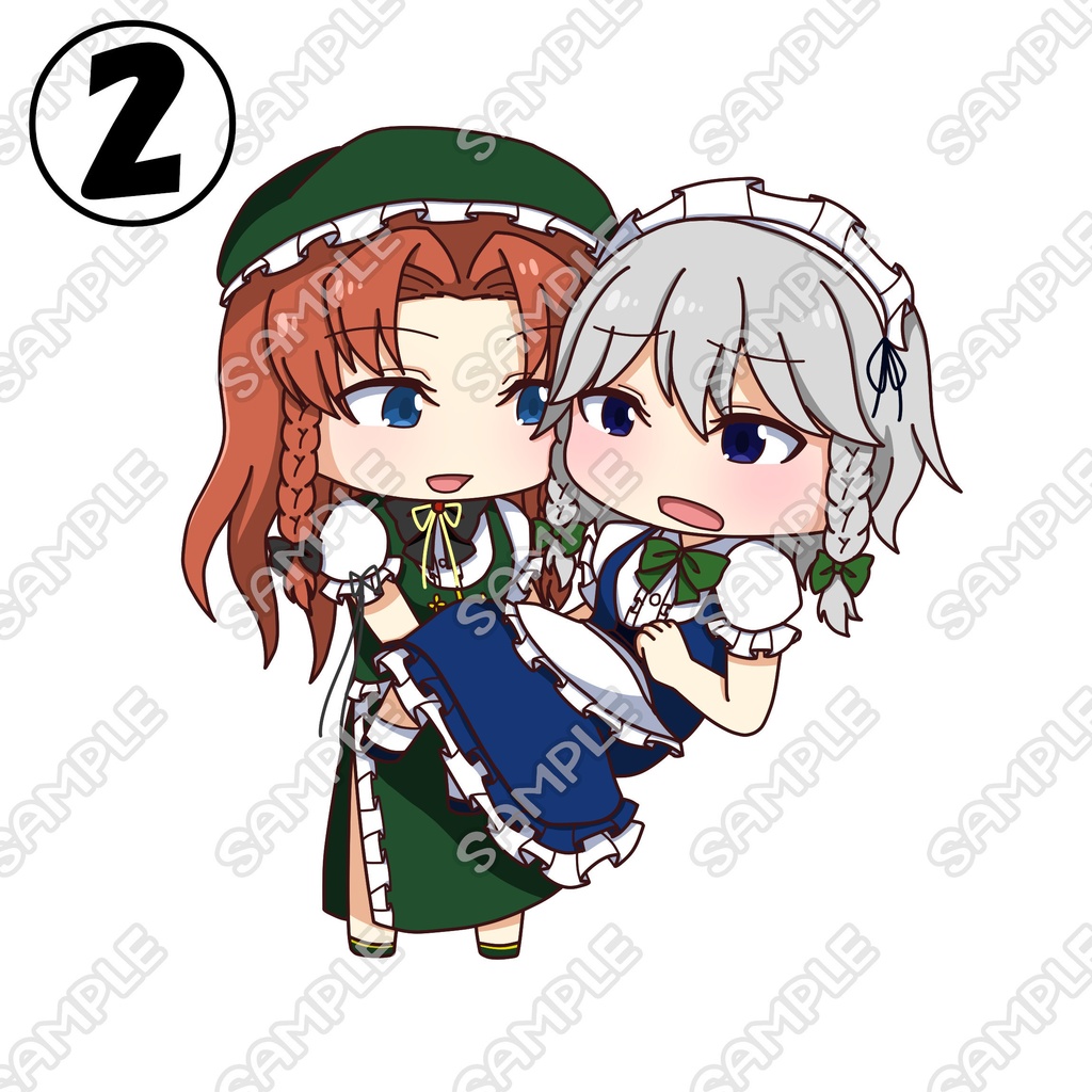 めーさくアクリルキーホルダー3種 (十六夜 咲夜×紅 美鈴)